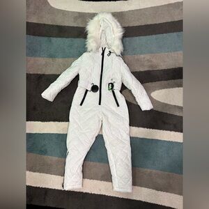 Quilted Hooded Snowsuit One Piece Kids New
